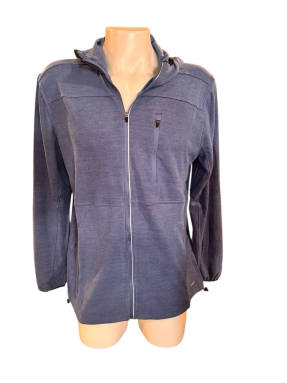 Men's Motion Blue Full Zip Hoodie Sweatshirt L